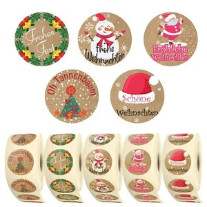 Aufkleber Weihnachten 2500 St 35 mm Rund Weihnachtsaufkleber Frohe Weihnachten - Bild 1 von 7