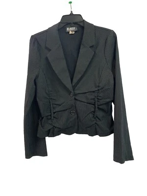 Chaqueta negra para mujer Klassy Collection talla mediana con bolsillos Foto 1 de 4