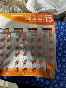 Batteries for Hearing Aid Size 13 (40 Count) per pack. 2 Packs. - Picture 1 of 2