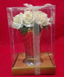 Muy Bonito Regalo Jarrón de Plata y Perfume a Rosa-Nuevo - Imagen 1 de 3