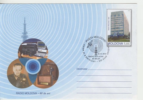 Moldova  2010  Radio Moldova - 80 years , Stationary Cover
