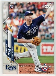 BRENDAN McKAY 2020 Topps Opening Day #1 RC Rookie (Tampa Bay Rays)