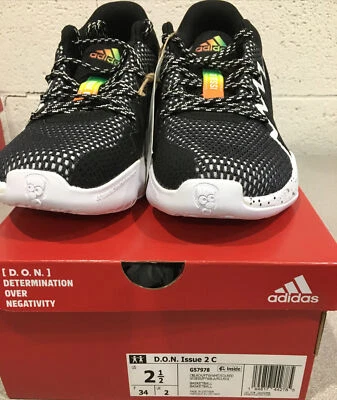 adidas D.O.N. Edición 2 C Unisex Niños Estilo G57978, Negro/Neón Talla 2.5 Foto 1 de 4