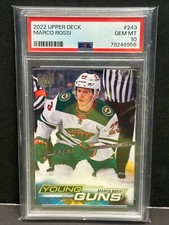 Marco Rossi 2022-23 Upper Deck Young Guns Rookie RC Card #243 PSA 10 GEM MT