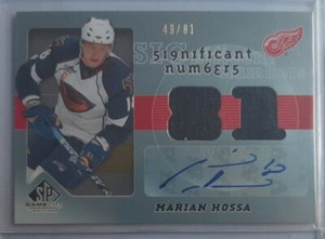 2008-09 SP Game Used Significant Numbers Marian Hossa #49/81