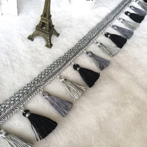 1M Tassel Fringe Trim Ribbon Curtain Cushions Edge Trimming Sewing Crafts - Picture 1 of 21