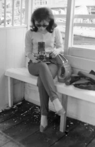 original Foto Negativ 35mm 50er Jahre ? Hongkong? damen brille kamera alt T638 - Bild 1 von 1