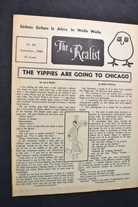 THE REALIST #82 SEPTEMBER 1968-"THE YIPPIES ARE GOING TO CHICAGO" - Picture 1 of 3