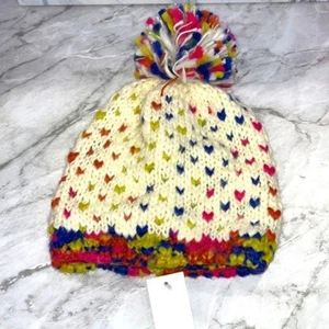 NEW BP multicolor pom pom beanie - Picture 1 of 2