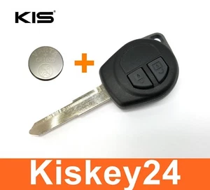 2T Ersatz Schlüssel Gehäuse Rohling mit Gummi tasten für Opel Agila + Batterie - Bild 1 von 3