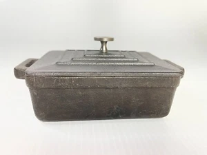 "Schwarz, Mini Gusseisen rechteckiger niederländischer Ofen, 5"" x 3,5"" x 1,75" - Bild 1 von 10