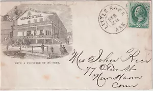 Little Rock Ark frnt +bck Illust Advt Cover GRAND CENTRAL HOTEL (c410) - Bild 1 von 2