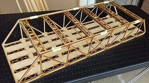 Laser Cut OO Gauge Four Track Model Railway Girder Bridge Kit 3mm MDF 80cms Long - Picture 1 of 6