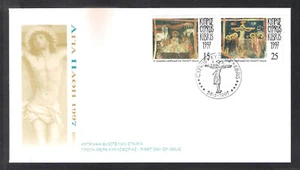 CYPRUS 1997 CHRISTIANITY EASTER CHRIST PASSION SET NICE UNOFFICIAL FDC - Picture 1 of 1