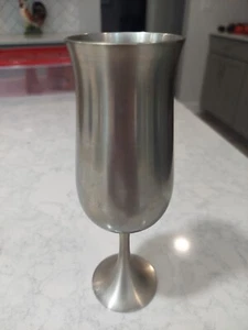 Royal Selangor 97% Satin Pewter Champagne Flute 7" Wine Cup Goblet - Picture 1 of 7
