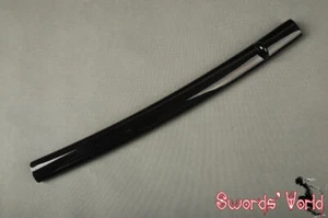 Fodero Saya in legno duro laccato nero lucido 22'' per spada giapponese Wakizashi - Foto 1 di 4