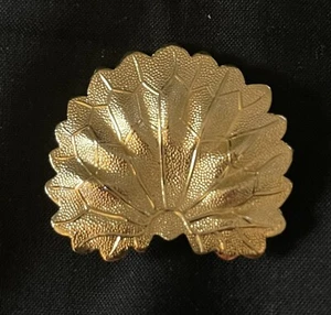 Vintage Jeri Lou Gold Leaf Scarf Ring Estate Piece - Picture 1 of 5