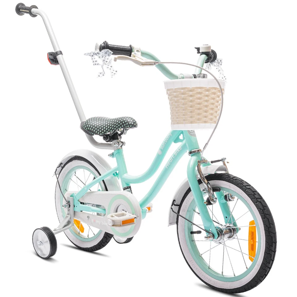 Kinderfahrrad 14 Zoll Mädchenfahrrad Kinderrad Fahrrad 3-5 Jahre Heart Bike - Bild 1 von 4