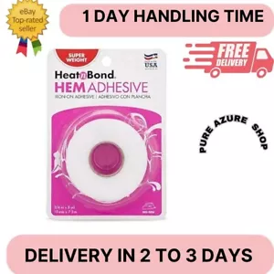 Iron on Adhesive Heat N Bond Hem Sew Hemmin Tape for Light 3/4″X 8Yds( 2 pack) - Picture 1 of 3
