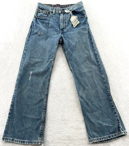 Arizona Jeans Boys Sz 12 Vintage Boot Cut Wide Leg Medium Wash - Picture 1 of 12