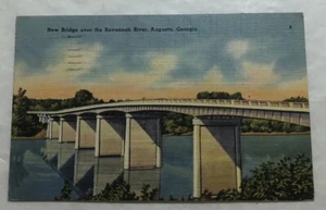 New Bridge Over Savannah River, Augusta, Georgia. Postcard (V2) - Picture 1 of 2