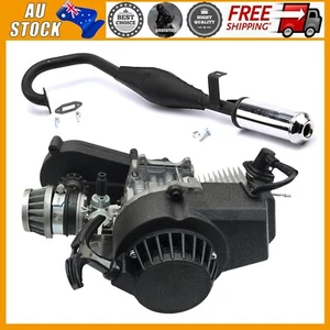 Motor 49cc 2 Tiempos Con Kit De Escape Para Scooter Dirt Pit Bike ATV Quad - Imagen 1 de 13