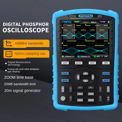 FNIRSI 180MHz Oscilloscope Digital Oscilloscope 2-Channel Input Signal Generator - Image 1 of 4