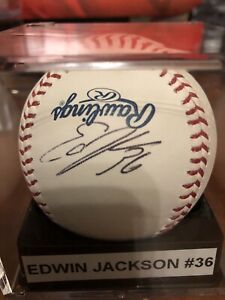 Edwin Jackson Autographed Baseball (Selig)