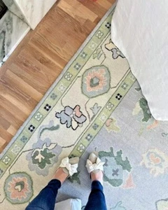 Geometric Oushak Oriental Area Rug 9x12 Handmade Wool Traditional Carpet 10x14ft - Picture 1 of 7