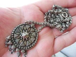 collana molto bella, vecchia, massiccia, collier, argento 900, grammi, 44,9 grammi - Foto 1 di 5
