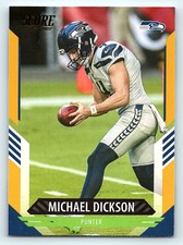 Michael Dickson 2021 Panini Score Gold NFL Card #272 Seattle Seahawks Punter