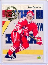 1992-93 Upper Deck NHL 586 Paul Kariya RC Canada World Juniors