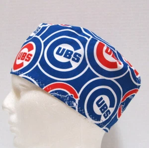 Chicago Cubs Mens Scrub Cap, Skull Cap, Operating Room Cap, Surgical Cap - Picture 1 of 4