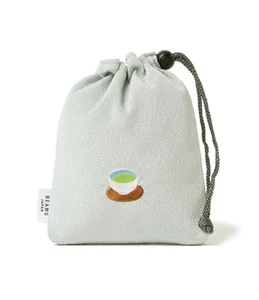 BEAMS Japanese Matcha embroidery drawstring bag new made in Japan - Picture 1 of 3