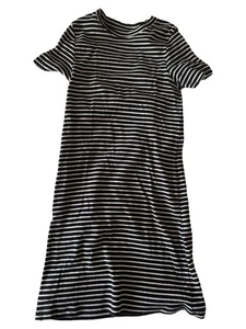 Pull&Bear Abito T-Shirt Donna Nero Bianco a Righe (IT 40, EU 36) - Foto 1 di 2