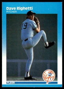 1987 Fleer Dave Righetti New York Yankees #111 - Picture 1 of 2