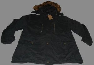 NUEVO NUEVO CON ETIQUETAS WANTDO ABRIGO DE INVIERNO PESADO AISLADO NEGRO PARA HOMBRE TALLA GRANDE 3X XXL - Imagen 1 de 11