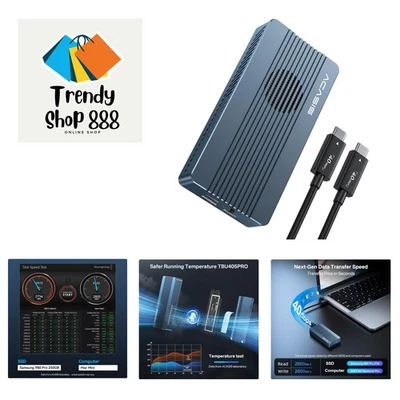 ACASIS 40Gbps M.2 NVMe SSD Enclosure, with Cooling Fan, TBU 405 Pro for M1 M2... - Image 1 of 4