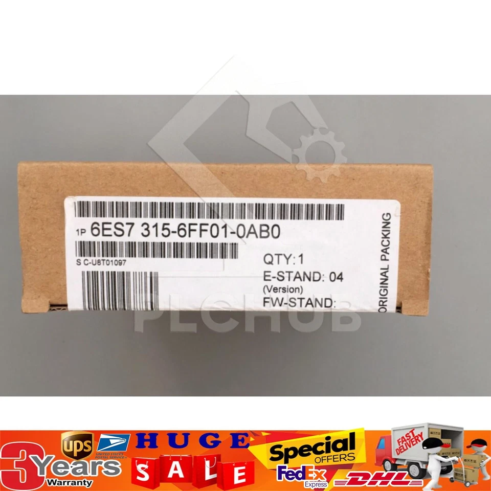 1PC New Siemens 6ES7315-6FF01-0AB0 CPU315F 6ES7 315-6FF01-0AB0 Central Unit - Image 1 of 2