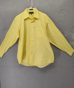 Vestido Alexander Julian Colores Camisa Para Hombre Grande Amarillo Bolsillo Abotonado 34/35 - Imagen 1 de 17