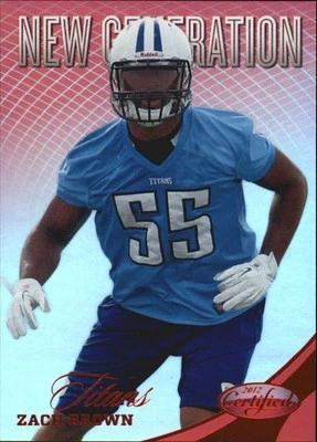 2012 Certified Mirror Red #313 Zach Brown/250 -FB - Image 1 of 2