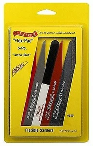 Flex i File 525 Flex-Pad Set: Angolata Taglio Levigatura Bastone (5 Varie Grane - Picture 1 of 1