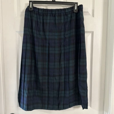 The Tog Shop relógio feminino plissado verde azul preto saia xadrez tartan 18 novo sem etiquetas - Imagem 1 de 4