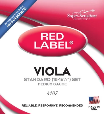 4107 Red Label Full Core Standard Viola Strings, Set of 4 - Image 1 of 2