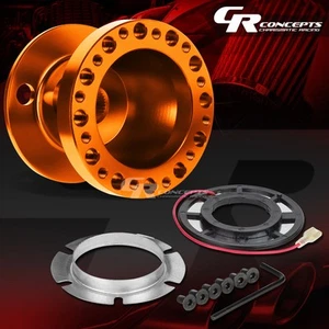 ORANGE T-6061 ALUMINUM STEERING WHEEL HUB ADAPTOR FOR AE86 COROLLA SW20 MR2 MK 4 - Picture 1 of 5
