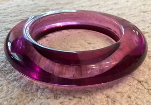 Vintage Translucent Purple Lucite Bangle Bracelet~MCM - Picture 1 of 6