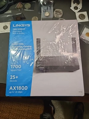 New Linksys MR7350 Max-Stream AX1800 Dual-Band Mesh Wi-Fi 6 Router - Black  - Image 1 of 4