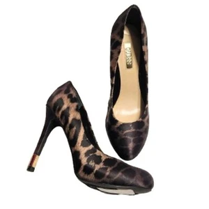 Guess Marlona2 | NEW Leopard Animal Print Stiletto Heel Pump Black/Tan 6 M - Picture 1 of 12