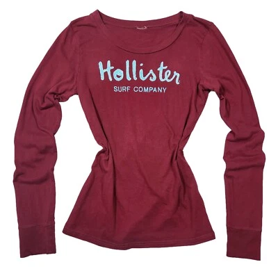 Camisa Y2k Hollister Mujer M Roja Manga Larga Años 2000 Preppy Informal tiro bajo Bratz Foto 1 de 4