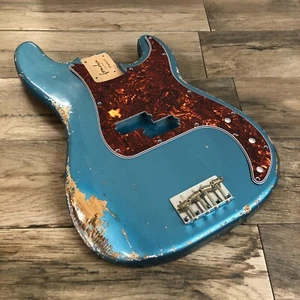 FRANCHIN Jupiter bass body Relic Aged Lake Placid Blue Metallic Nitro P-Bass typ - Picture 1 of 15